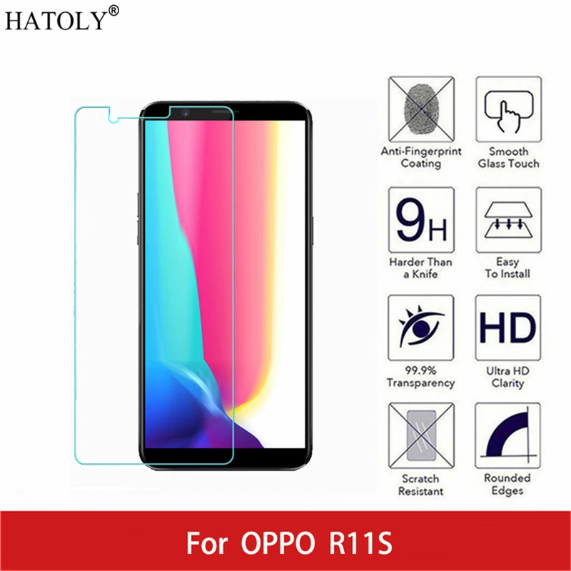 Закаленное стекло OPPO R11S тонкая защитная пленка 2 шт. защитное HATOLY HD для закаленное