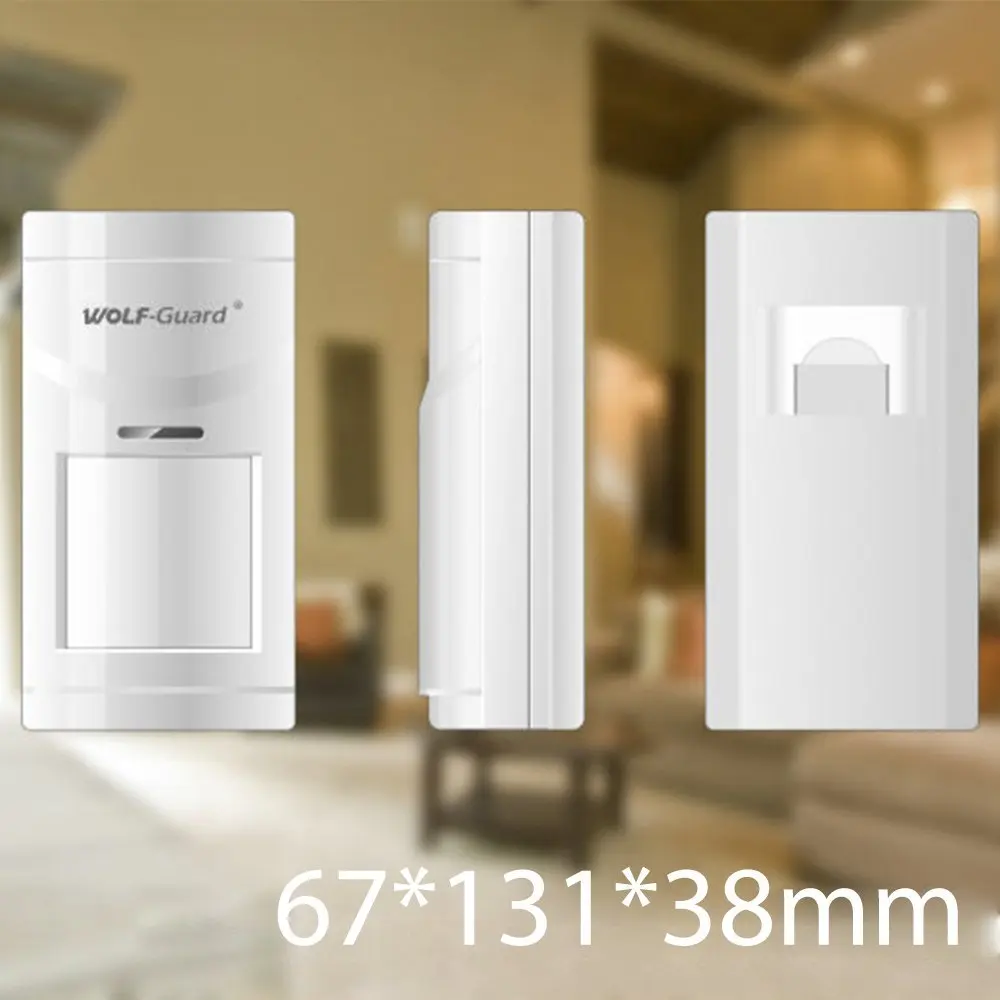 Wolf-Guard Smart Wireless Pet Immune PIR Motion Sensor 433MHz 110° Detector for Home Alarm Security Burglar System White | Безопасность