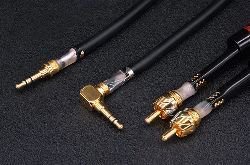 Кабель HiFi аудиокабель RCA аудиосигнальный провод штекер 3 5 мм aux преобразователь