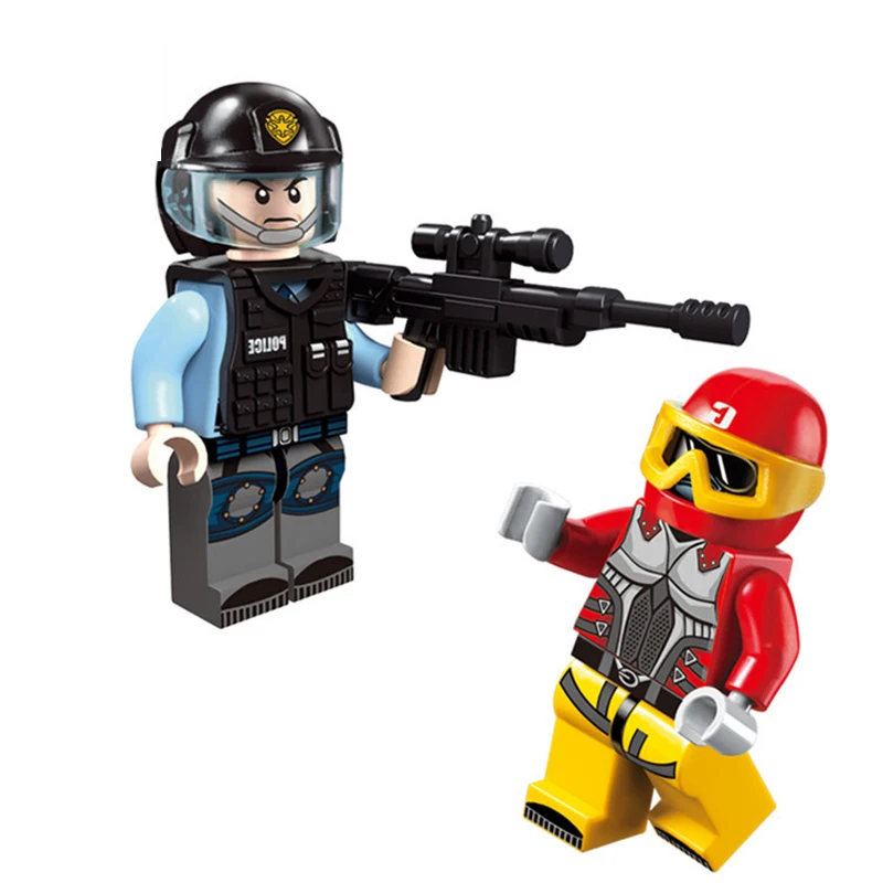 240 шт. детские развивающие строительные блоки игрушки совместимые с LEGO city Police series