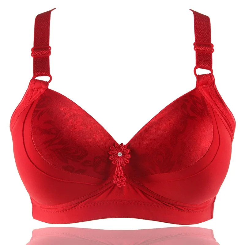 2019 new Large Size Sexy Lingerie Big Women Wireless Bra Push Up Underwear Plus Brassiere 36-42 B C Cup everyday | Женская одежда