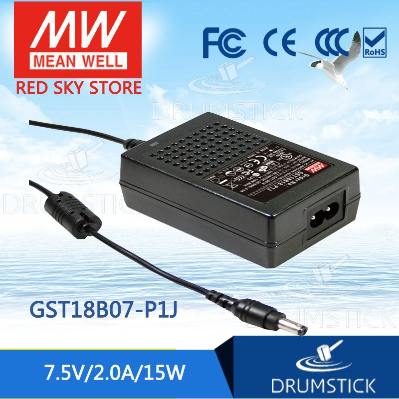 (Только 11 11) Средняя хорошая GST18B07 P1J (6 шт.) 7 5 В 2 а meanwell GST18B 15 Вт AC DC Высокая