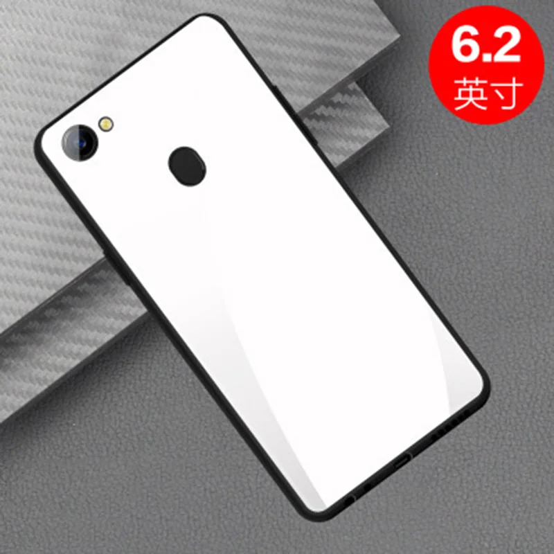 Чехол для OPPO F7 однотонный чехол из закаленного стекла OPPOF7 coque F 7 защитный