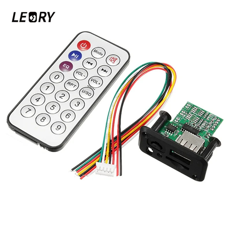 LEORY мини MP3 декодер плата 3 Вт 5 в с пультом дистанционного управления DAC проводной