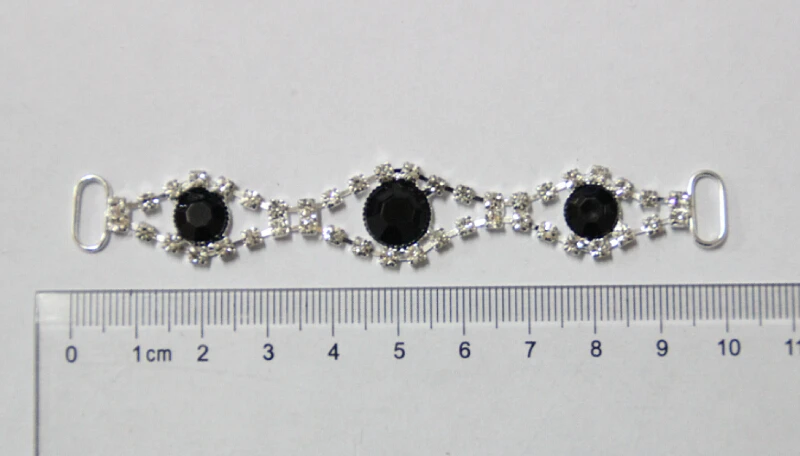 

Free Shipping Wholesale 40 pcs/lot 4''x0.64'' Rhinestone Connector For Swimming Wear Bikini Connector Invitation RC11018