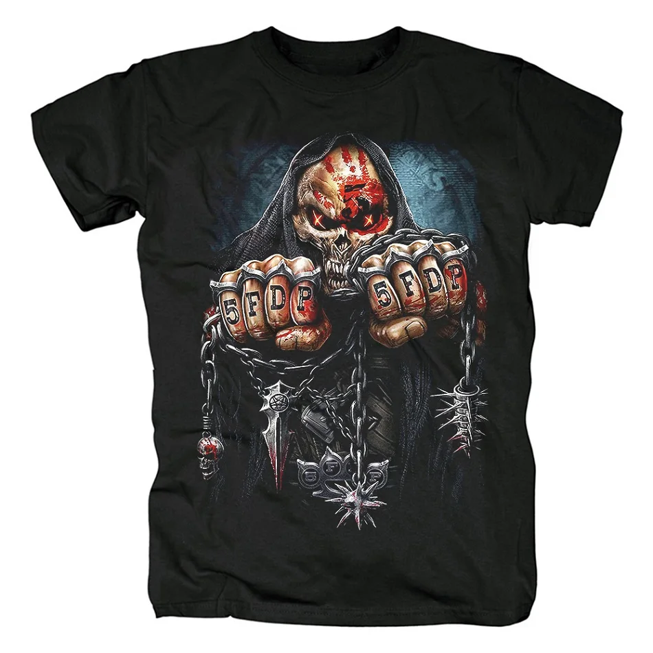 19 дизайнов уличная Harajuku Five Finger Death Punch ropa mujer рок рубашка 5FDP Hardrock тяжелый металл панк череп camisetas - Цвет: 20