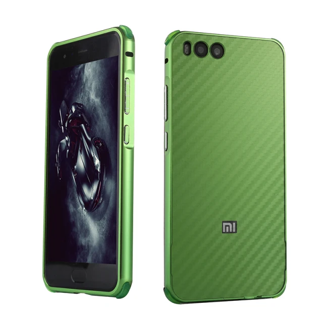 Зеленый Для Xiaomi mi 6 бампер чехол Funda Xiaomi mi 6 чехол металлический Алюминий для Xio mi 6 Capa Para роскошный рамка для телефона Пластик задняя крышка - Цвет: Зеленый