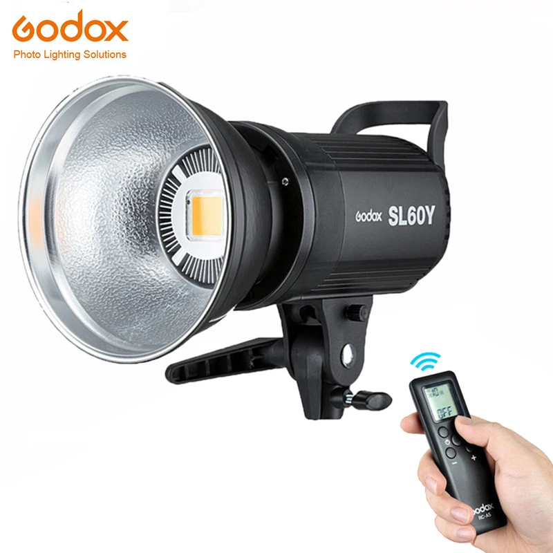 Фото студия Godox SL-60Y CRI 95 + LED Видео свет SL60Y желтый 3300K версия 60WS Bowens крепление пульт