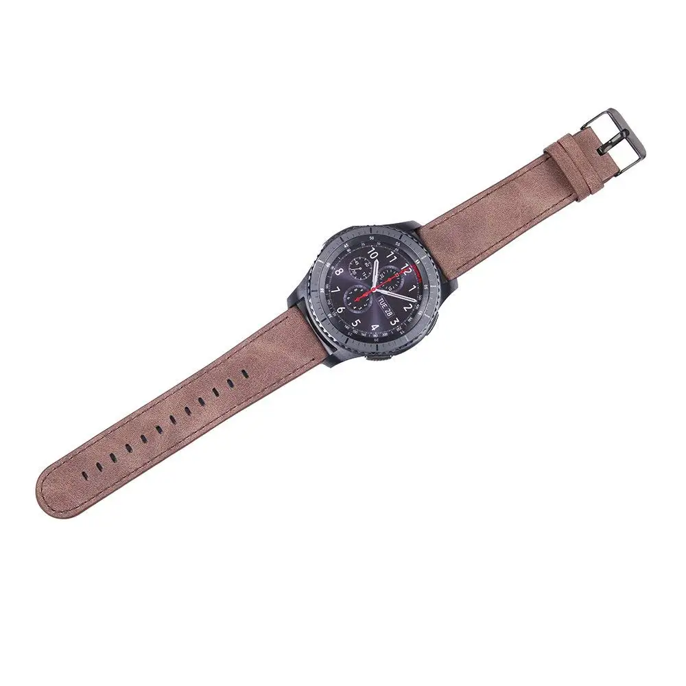 Кожаный ремешок 22 мм для Samsung Galaxy Watch 46 мм/Gear S3 наручный Huawei GT 2 1 мм/2 Pro