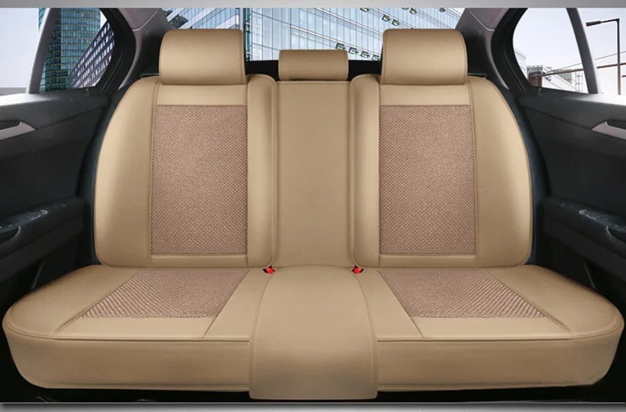Автомобили кожа и лен автомобильные чехлы на сиденья машины для toyota все модели toyota rav4 toyota corolla chr land cruiser prado premium