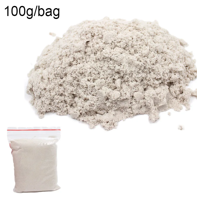 100g-White Динамичная игрушечная глина с песком, развивающие цветные мягкие Волшебные песочные космические арены, игрушки для детей - Цвет: 100g-White