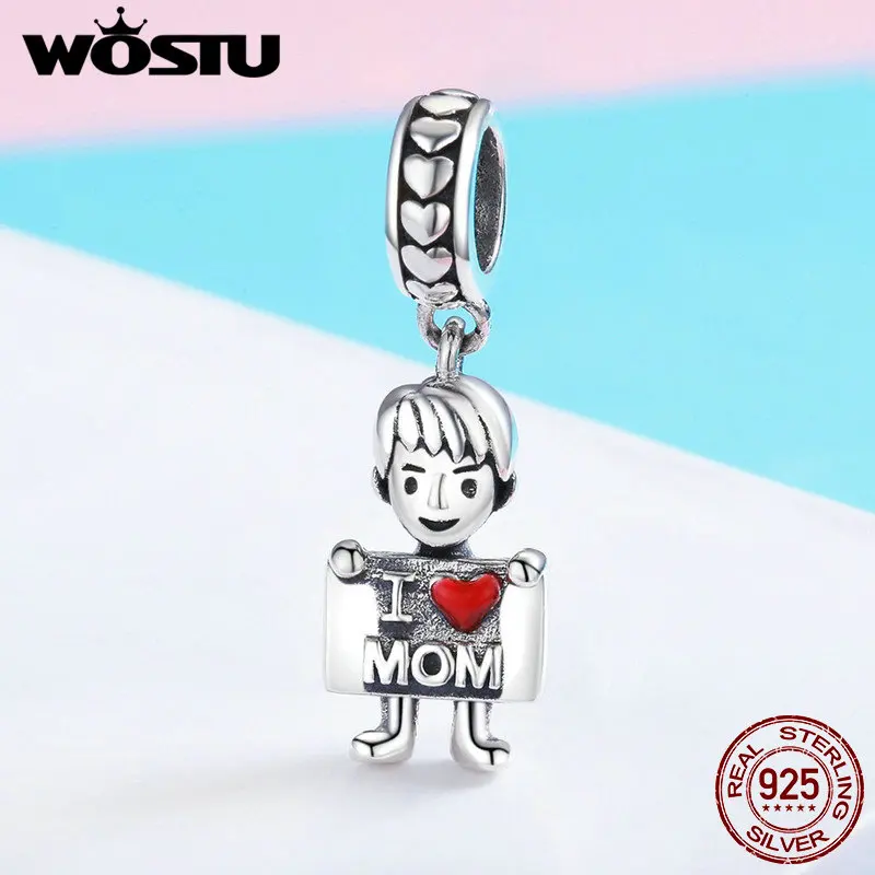 WOSTU 100% Настоящее Стерлинговое Серебро 925 пробы Очаровательные Подвески с