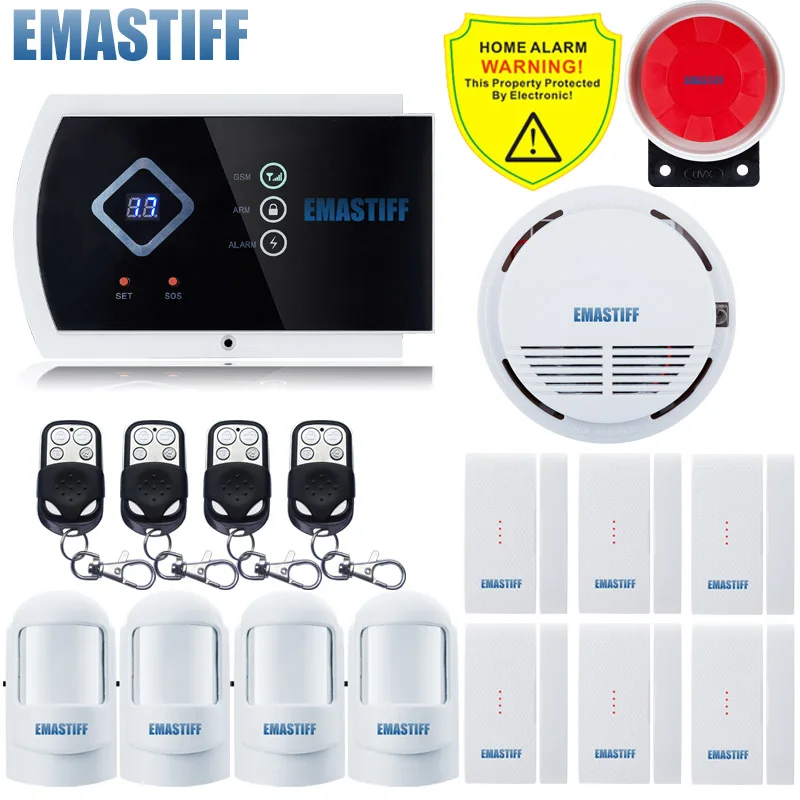 Bundle E G10A светодиодный дисплей Pet Immune PIR сенсор Поддержка Android APP 99+ 2 зоны Беспроводная GSM домашняя система охранной сигнализации - Цвет: Bundle E