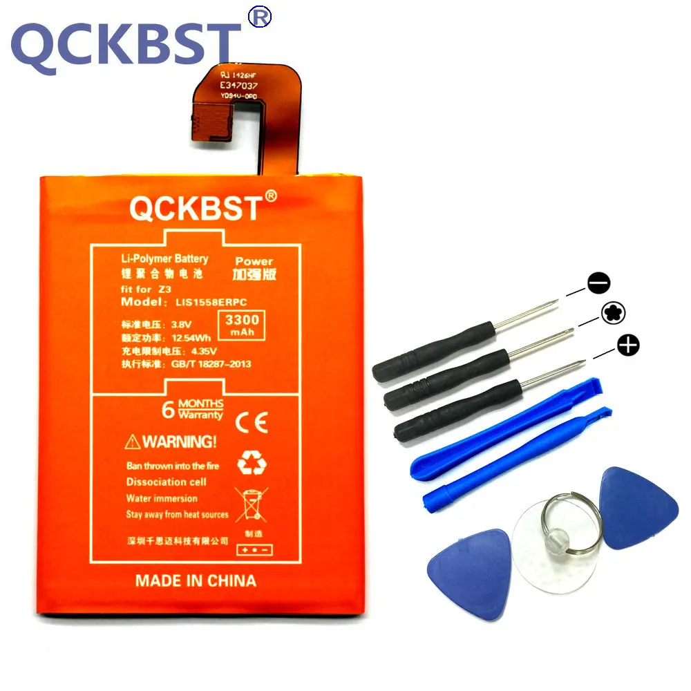 Аккумулятор QCKBST LIS1558ERPC для телефона Sony Xperia Z3 L55T L55U D6633 D6643 D6653 батареи большой