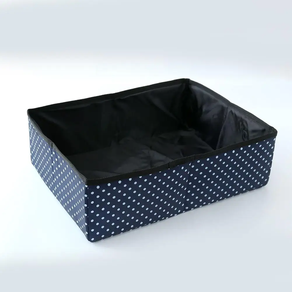 Navy blue dots Портативное складное постельное белье для кошек, для улицы, водонепроницаемый, Оксфорд, для домашних животных, туалет, товары для уборки кошек - Цвет: Navy blue dots