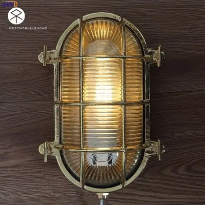 24.5x16.5x11cm IWHD скандинавский медный открытый настенный светильник светодиодный водонепроницаемый крыльцо балкон сад вилла открытый светильник ing настенные лампы Винтаж Buitenlamp - Испускаемый цвет: 24.5x16.5x11cm