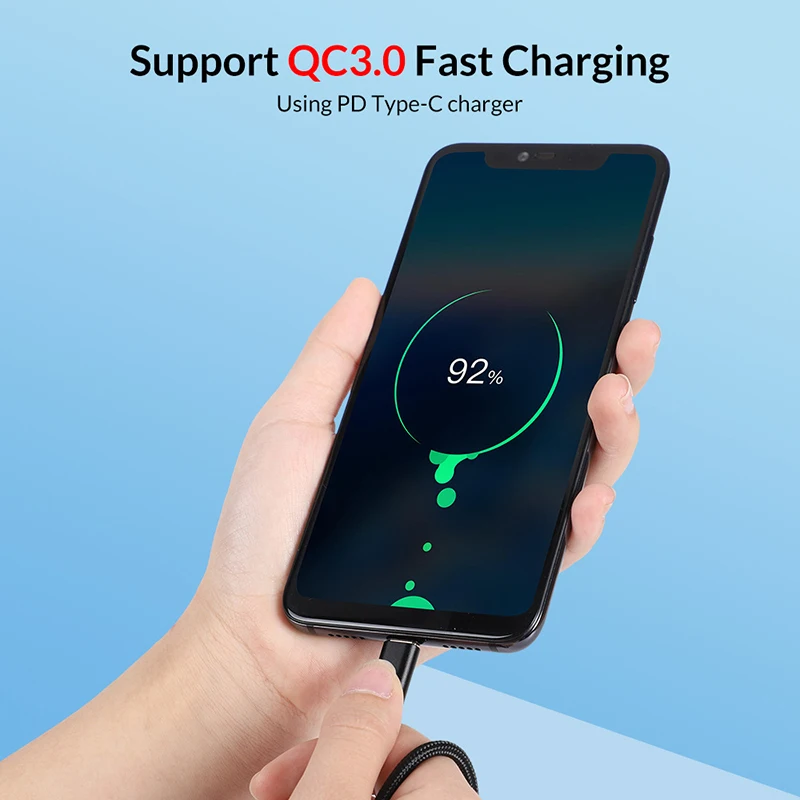 TOPK USB C к Type кабель для Xiaomi Redmi Note 8 Pro Quick Charge 3 0 PD Быстрая зарядка MacBook зарядный