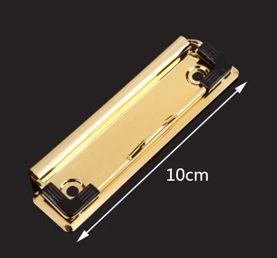 gold 10cm DIY меню журнал 10 мм/12 мм металлическая доска клип. Аксессуары для печатных досок - Цвет: gold 10cm
