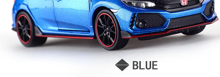Литая под давлением модель автомобиля Honda Civic Тип R 1/32 металлический сплав моделирование откатные автомобили огни Игрушки транспортные средства для детей Подарки для детей