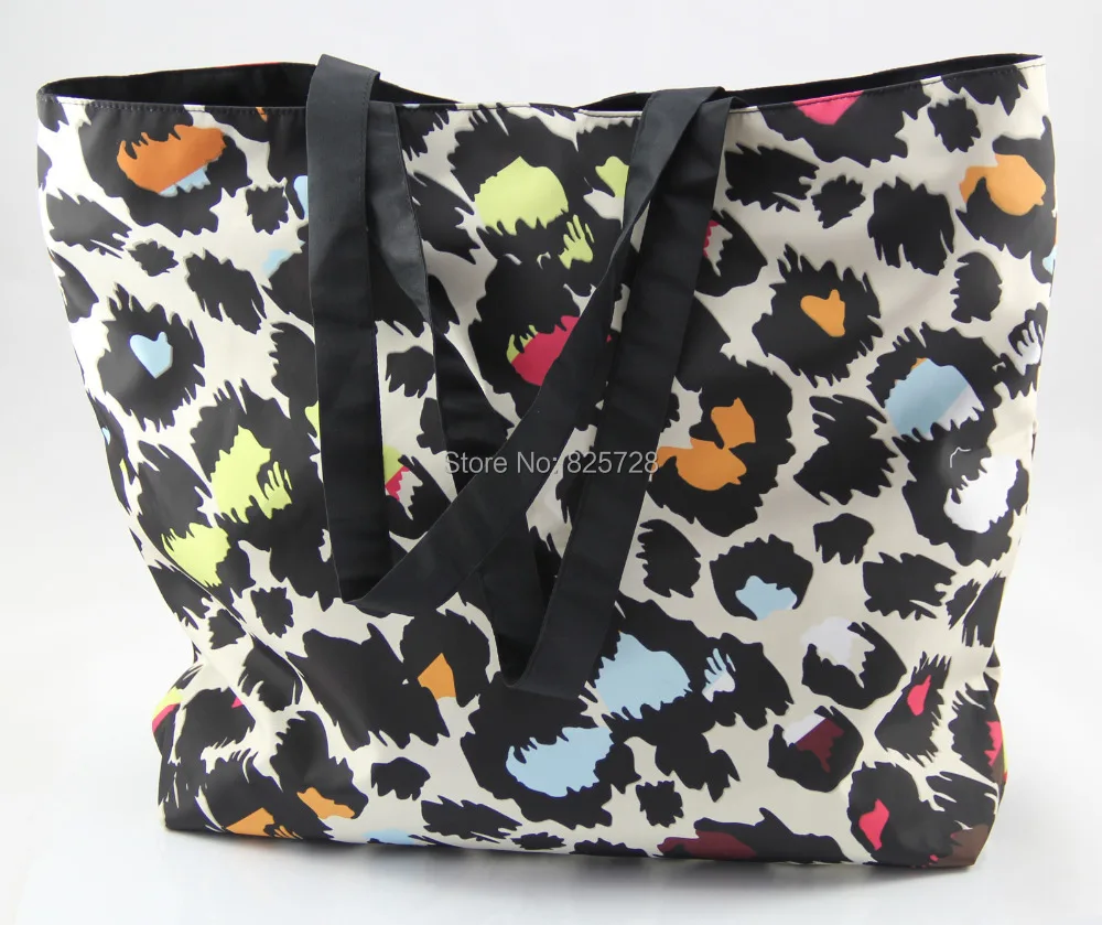 Красочные leopard дамы женская сумка шоппер Складная Zip плеча хозяйственная