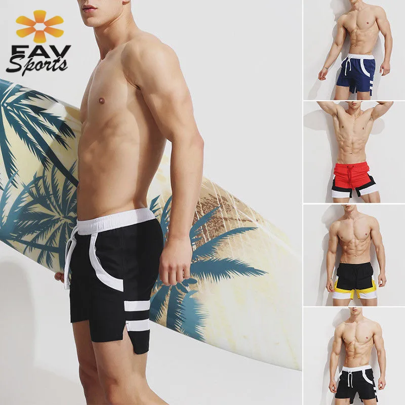 2018 новые мужские пляжные шорты плавки быстросохнущие спортивная одежда