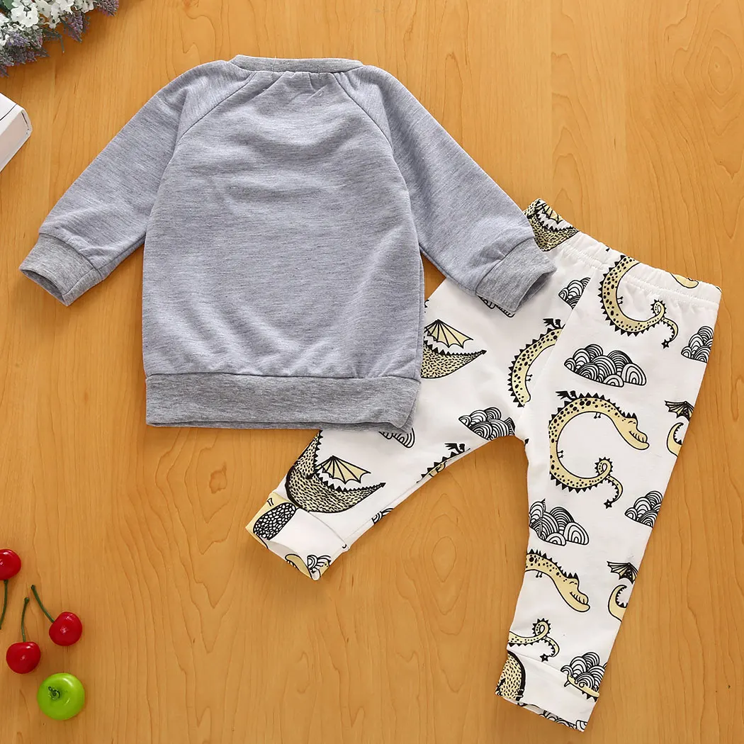 2 шт./компл. Одежда для малышей комплекты одежды маленьких мальчиков и девочек