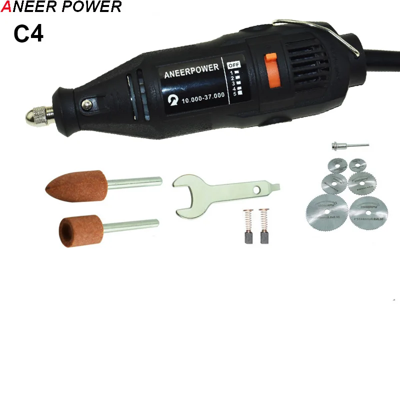 C4 Dremel 180 Вт гравировальная ручка электрическая дрель DIY дрель стиль Электрический Роторный инструмент шлифовальная машина Мини дрель мини-мельница шлифовальный станок - Цвет: C4