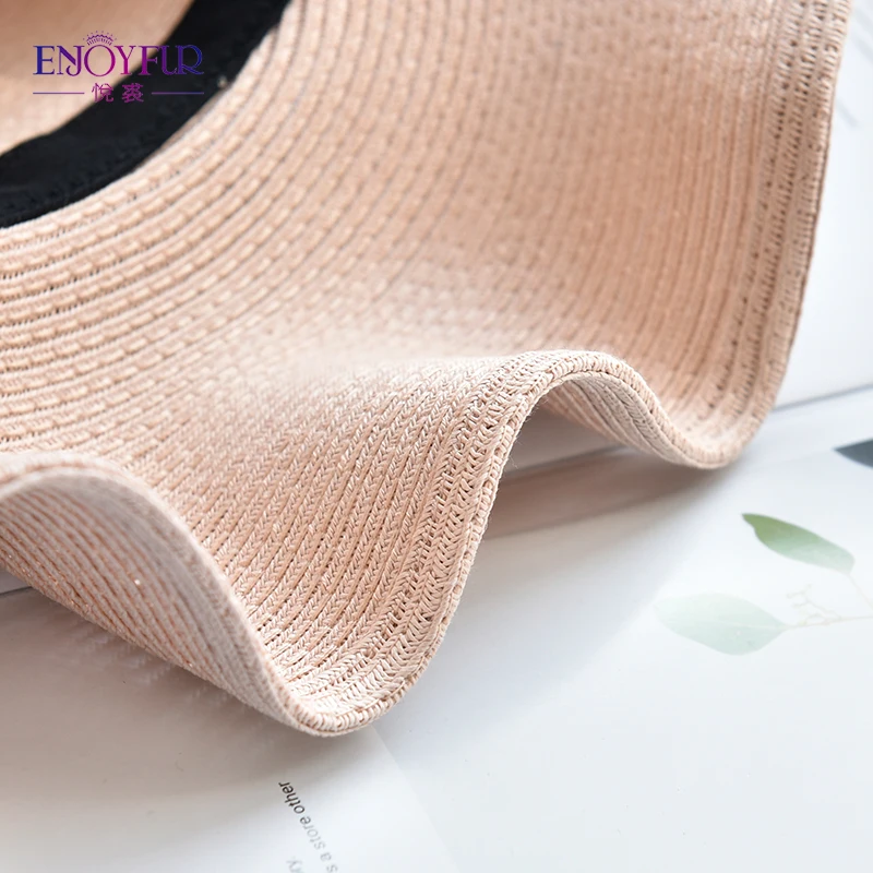 ENJOYFUR бумажные солнцезащитные шляпы для лета Packable пляжные кепки с бантом узел