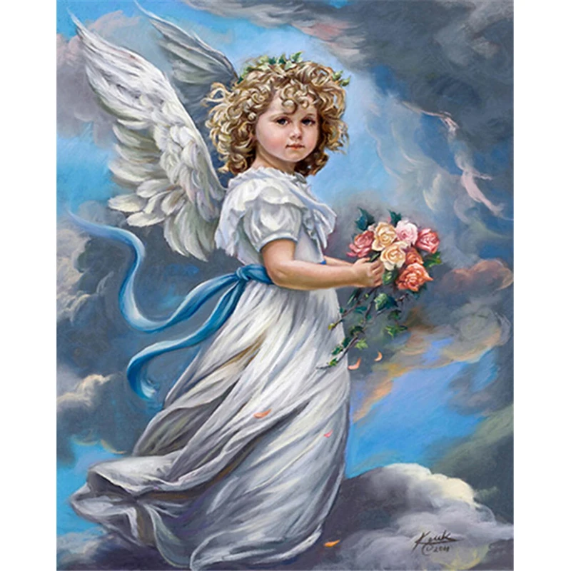 

2016 diy diamond painting of angel Square diamond mosaic Full rhinestones drill cross-stitch kits diamond embroidery A5299R