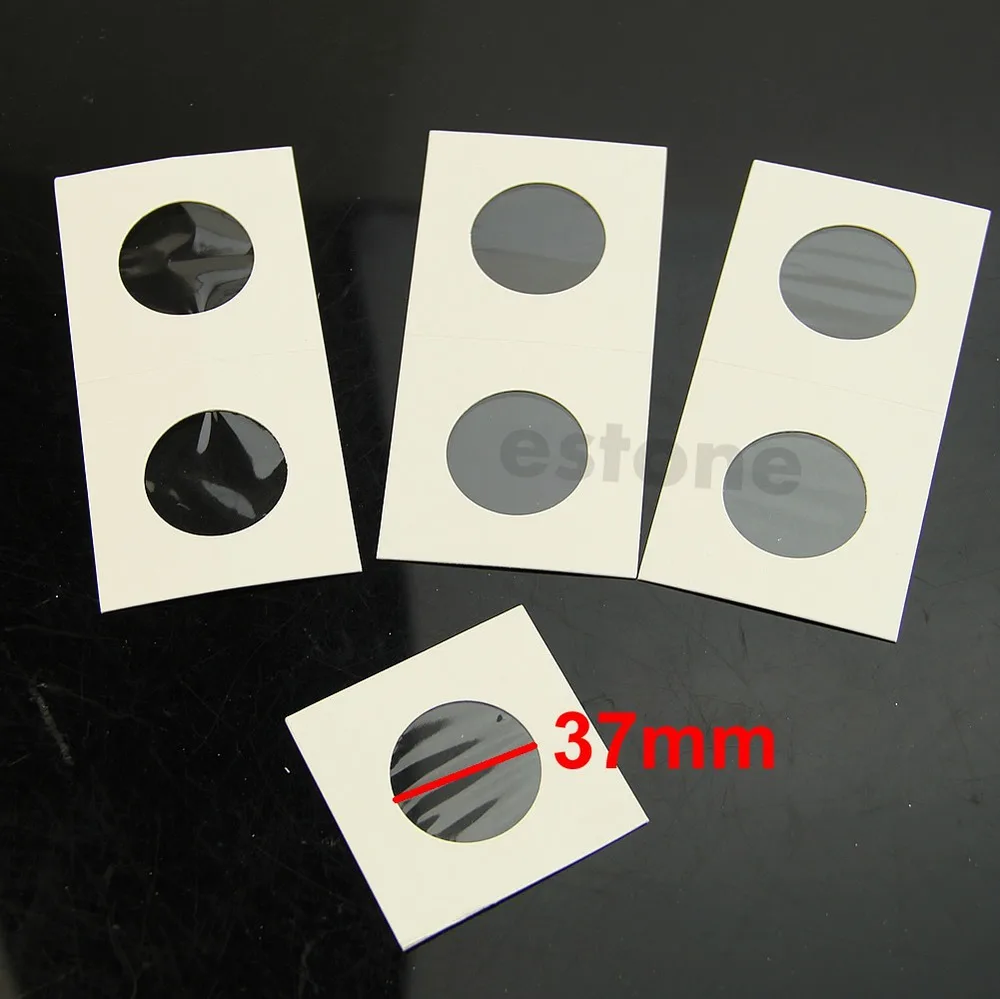 37mm 50x Марка Маяк держатели монет Чехол для хранения бумажные наклейки для фотоальбомов рамка украшения Скрапбукинг 2X" Флип - Цвет: 37mm