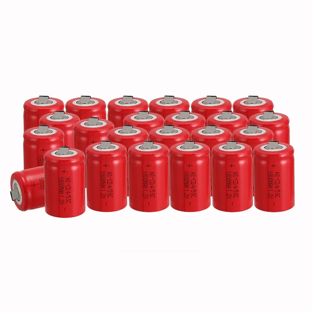 

Russian seller! 24 PCS Ni-Cd 4/5 SubC Sub C battery Rechargeable Battery 1.2V1800mAh with Tab 3.3cm x 2.2cm