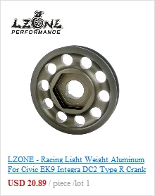 LZONE-Racing алюминиевый OEM размер легкий шкив коленчатого вала для 93-01 Honda Prelude H22 VTEC JR-CP012