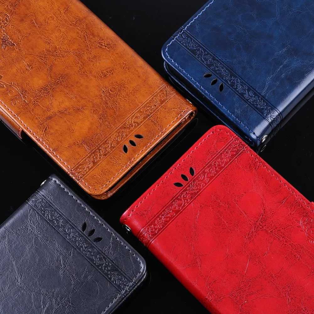 Чехол из тисненой кожи Wileyfox Swift 2 Plus Spark X откидной чехол с слотами для карт 1