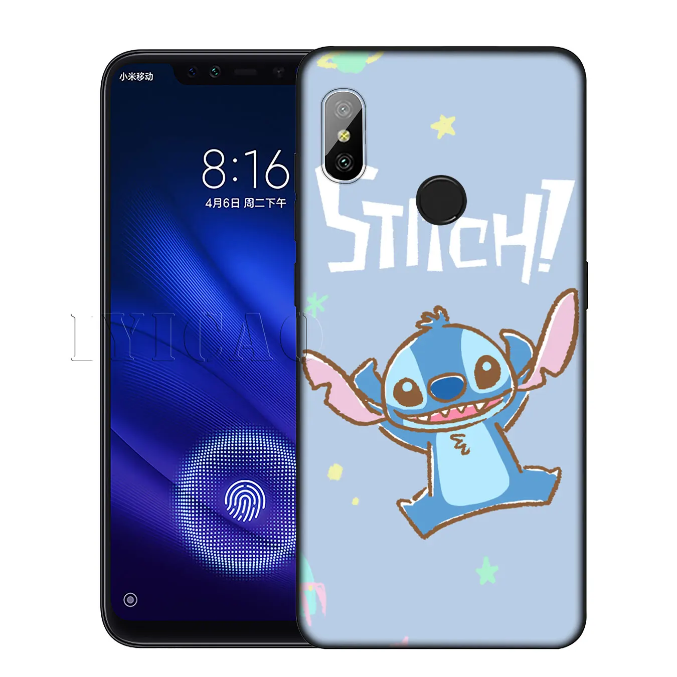 IYICAO cute cartoon Lilo Stitch Colorful Cute Silicone Soft Case for Xiaomi Redmi 6A 5A Note 7 4 4X 5 Plus 6 Pro Black TPU Cover |