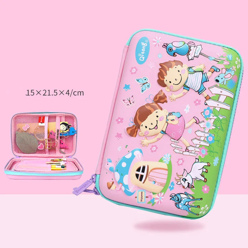 Style 07 Kawaii 3D School Pencil Case for Girls Boys Penal Korean Pen Bag Cute EVA Large Makeup Pencilcase Pouch Stationery Box Penalties - Цвет: Style 07