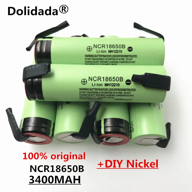 100% Оригинальный аккумулятор Dolidada 18650 3400 мАч 3 7 в литиевая батарея для NCR18650B