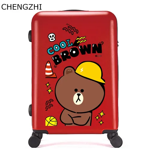 3 CHENGZHI Мультфильм Дети 2" 24" 2" дюймов ABS+ PC дорожные сумки на колесиках Чемодан детский Багаж на колесиках Дорожная сумка на колесиках - Цвет: 3