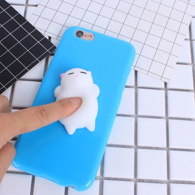 Мягкий чехол для телефона с рисунком в виде животного 3D панда Спящая мягкая кошка