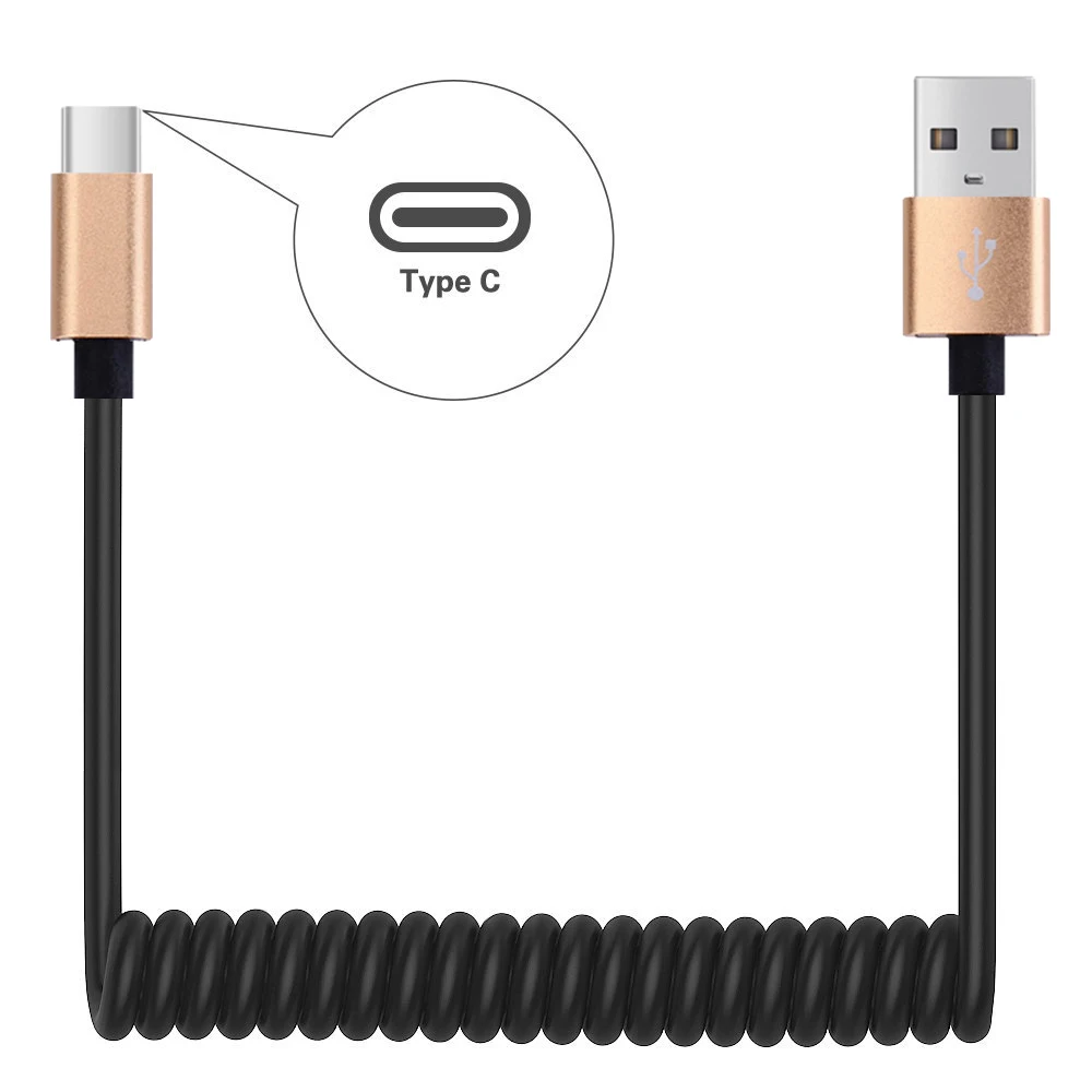 Телескопический Удлинительный зарядный кабель ROOTOO 5V 2.4A USB C для Samsung S10/LG G6/Huawei mate
