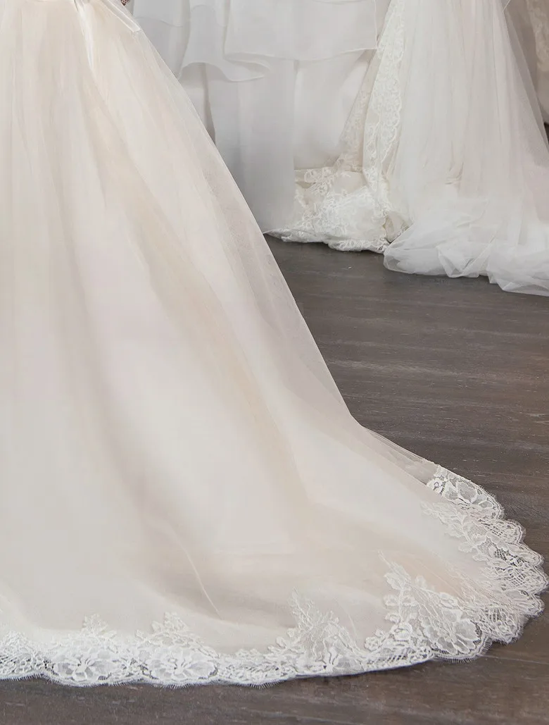 2017 3/4 Рукавом A-Line Детские Платья Зашнуровать Назад Аппликации Святое Причастие