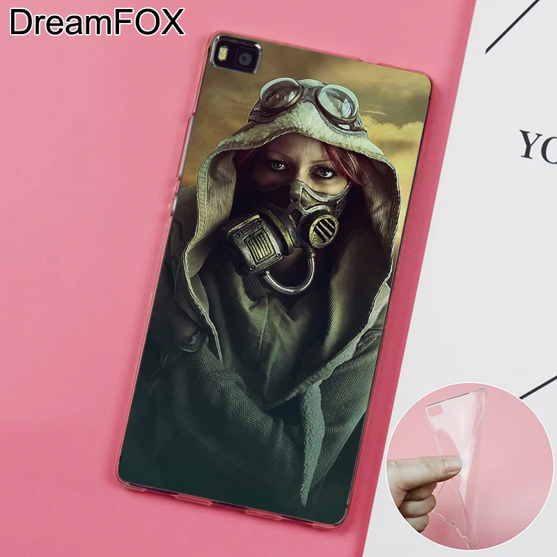 DREAMFOX K155 Apocalyptic Gas Mask Soft TPU Silicone Case Cover For Huawei P8 P9 P10 Lite Plus 2017 Honor 8 Pro 9 6X |
