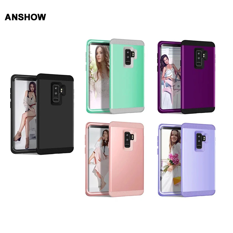 Гибридный скин для samsung Galaxy S9 чехол плюс Чехол Жесткий Пластик + Мягкий ТПУ