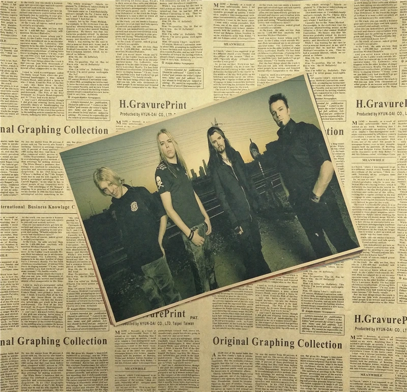 Винтажный Ретро-постер Apocalyptica в стиле рок-группы музыки гитары матовая