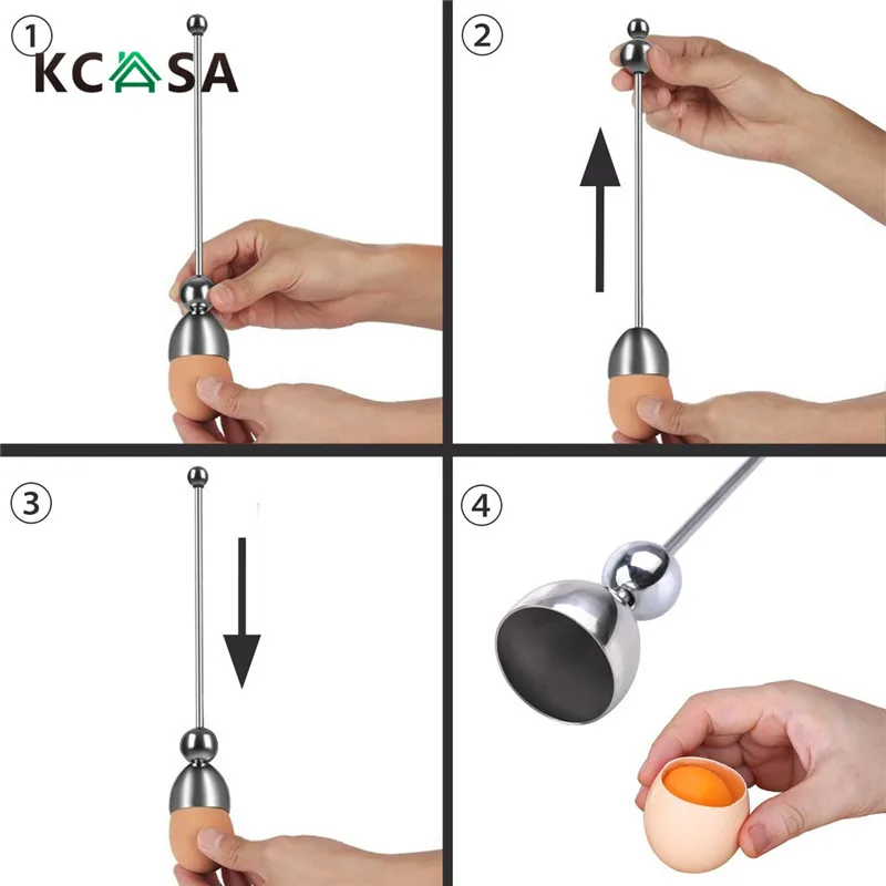 KCASA KC ET047 нержавеющая сталь яйцо нож для ракушек Топпер резак Cracker молоток кухня