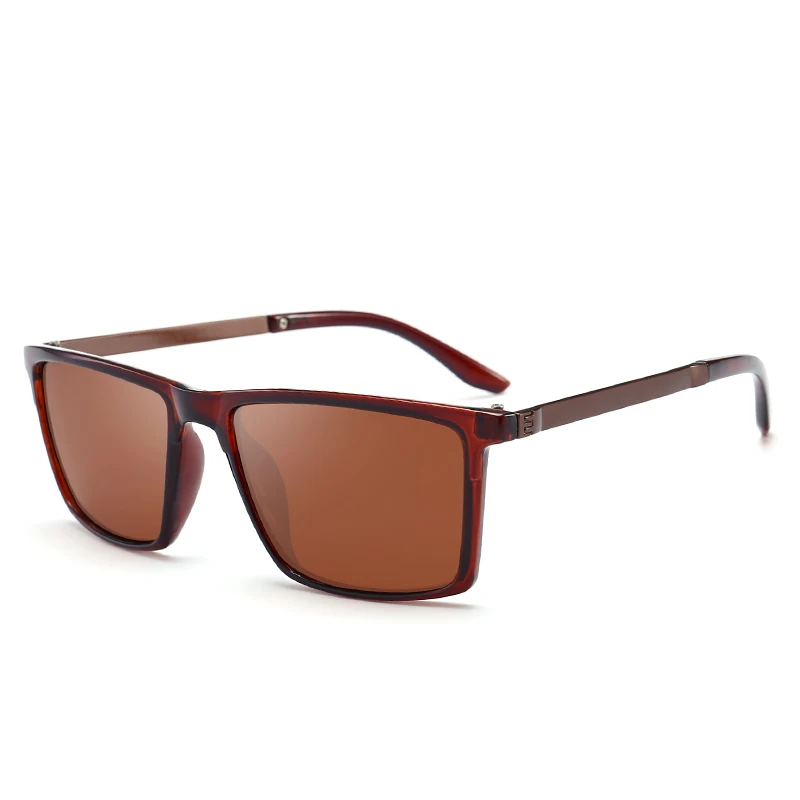 Коричневый Автомобиль Для мужчин поляризованных солнцезащитных очков Для мужчин Для женщин квадратный Брендовая дизайнерская обувь мужские солнцезащитные очки вождение очки тень Ночное видение очки - Название цвета: Коричневый