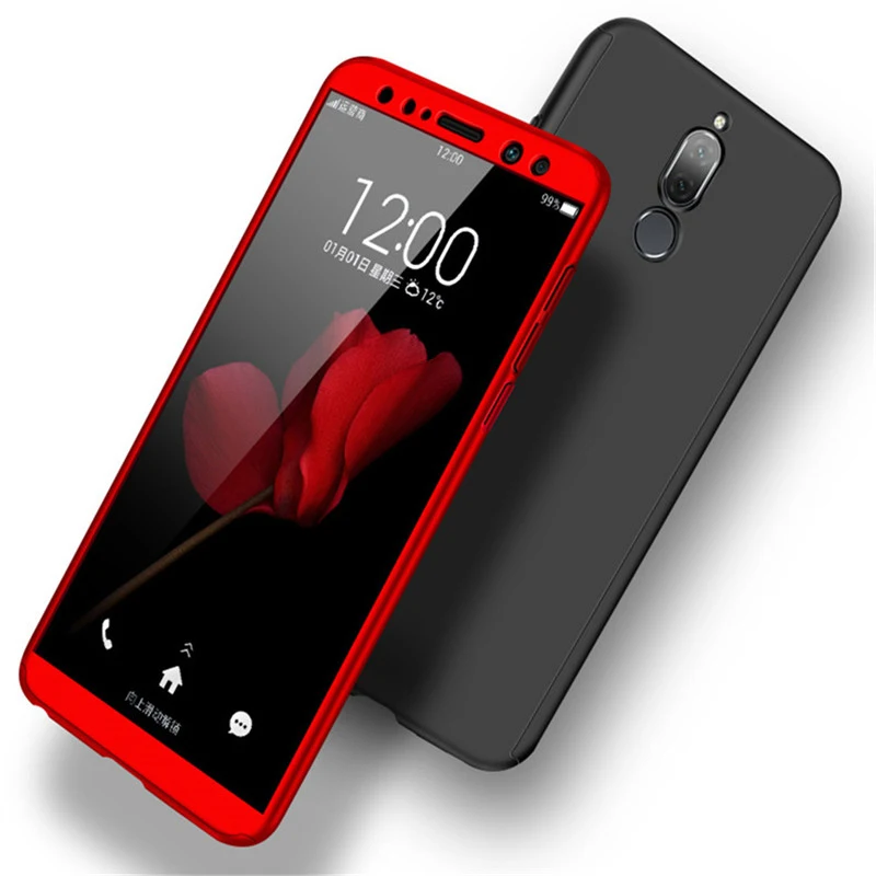 360 Degree Full Protective For Huawei Mate 9 10 20 Lite Pro X Slim Hard PC Case With 9H Free Tempered Glass Screen Protector |
