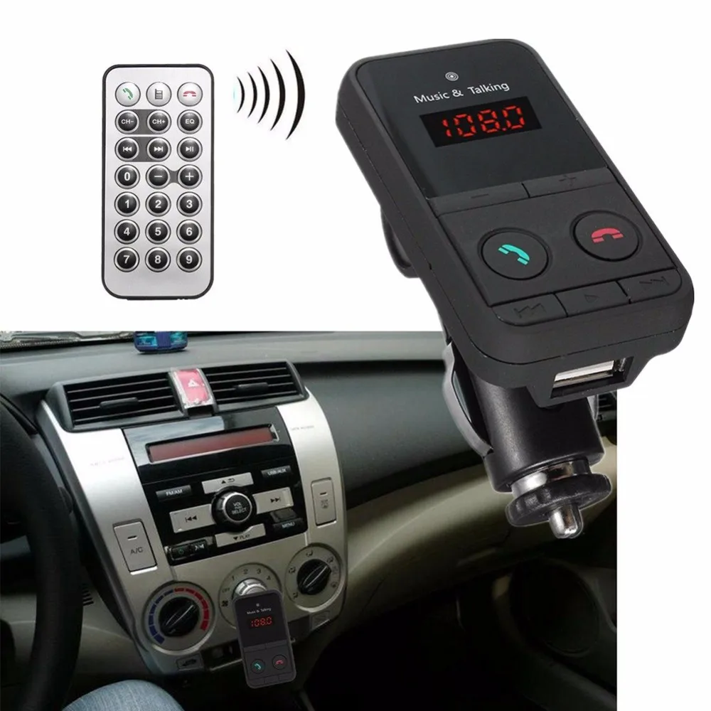 Беспроводной Bluetooth стерео музыкальный плеер Автомобильный fm передатчик адаптер