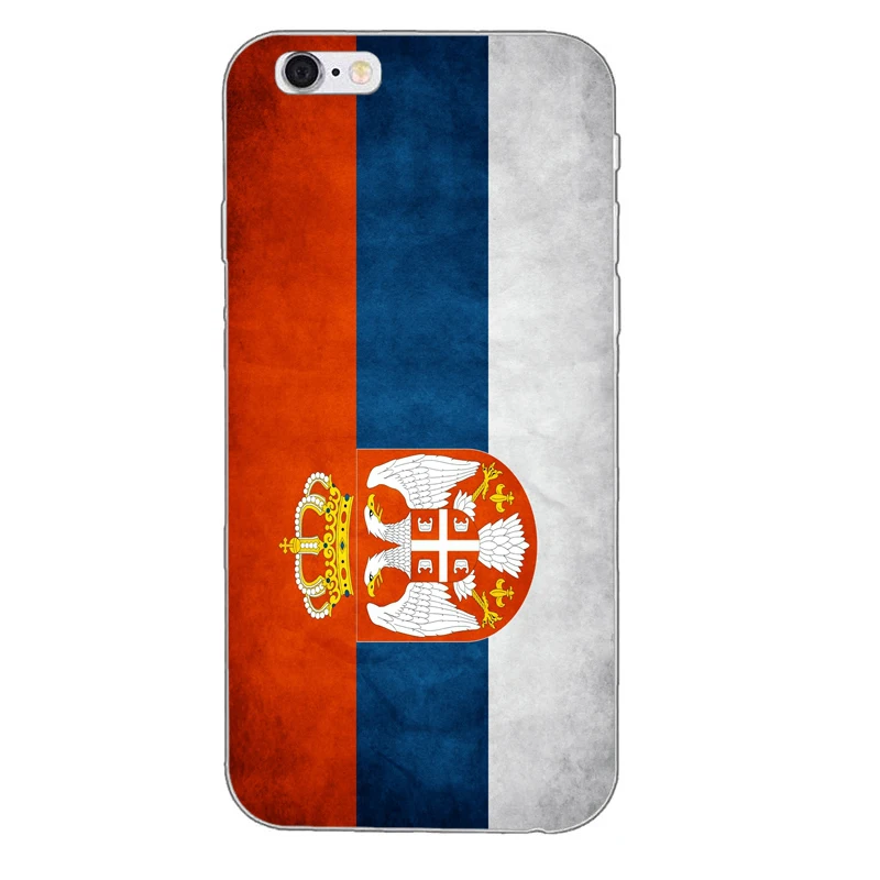 Флаг сербии мягкий, силиконовый, из ТПУ чехол для телефона для Apple Iphone 4 4s 5 5S 5C SE 6 6s плюс 7 7 plus 8 8 plus X - Цвет: serbiaflagA05