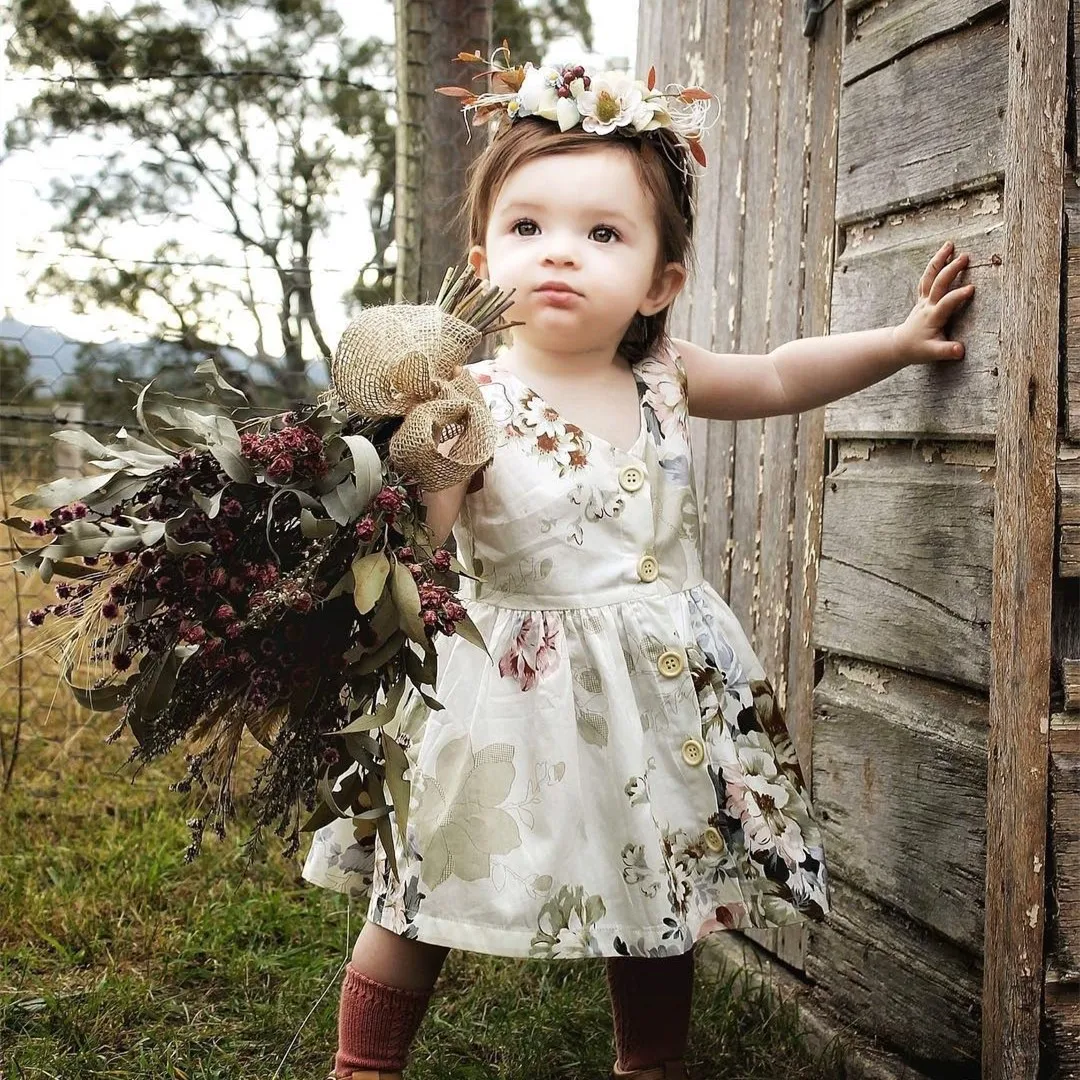 Dot Summer Dress For Girls Clothing Child Costume Baby Girl Teenager School Daily Wear Sashes Kids Casual Clothes 5Y | Детская одежда и