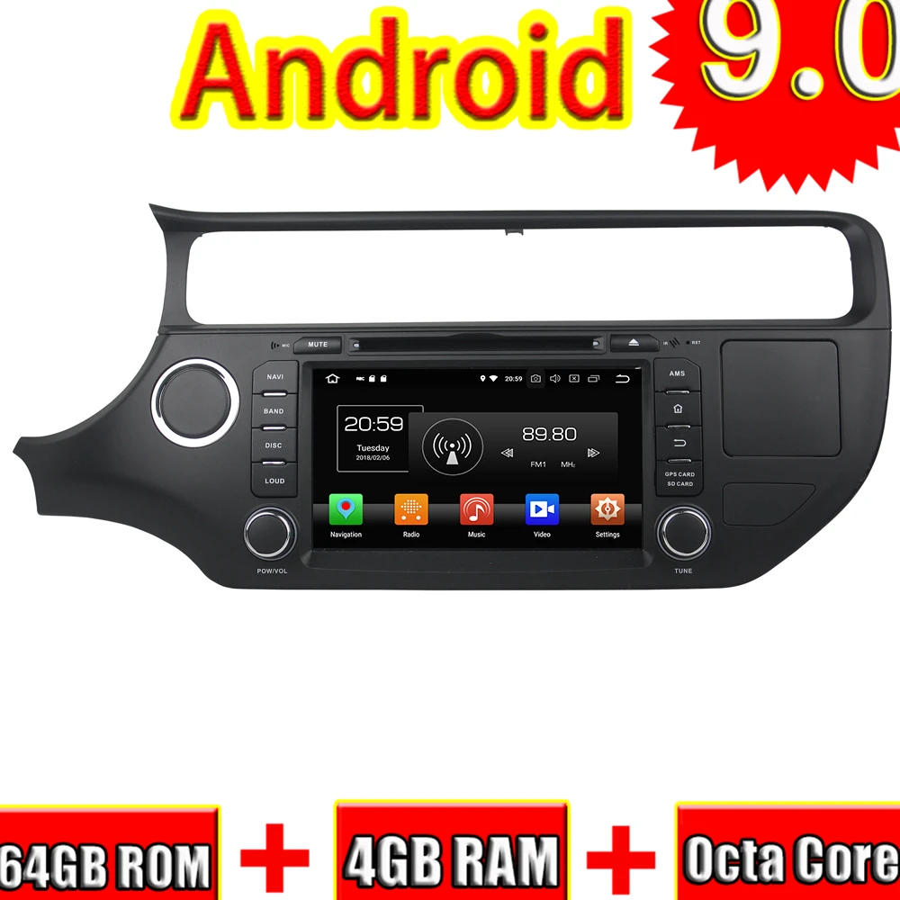 Автомобильный мультимедийный плеер Topnavi 8 дюймов ядер Android 9 0 автомагнитола 2 DIN с